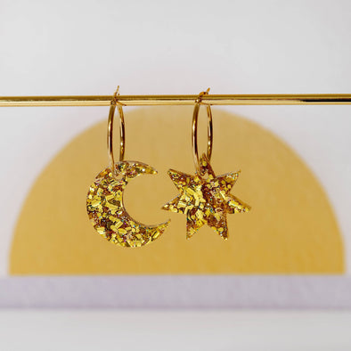 Celestial Hoop Earrings