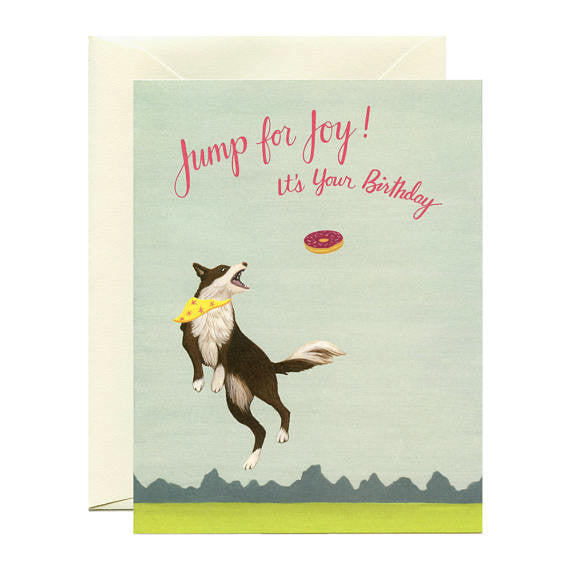 Jumping Dog Card