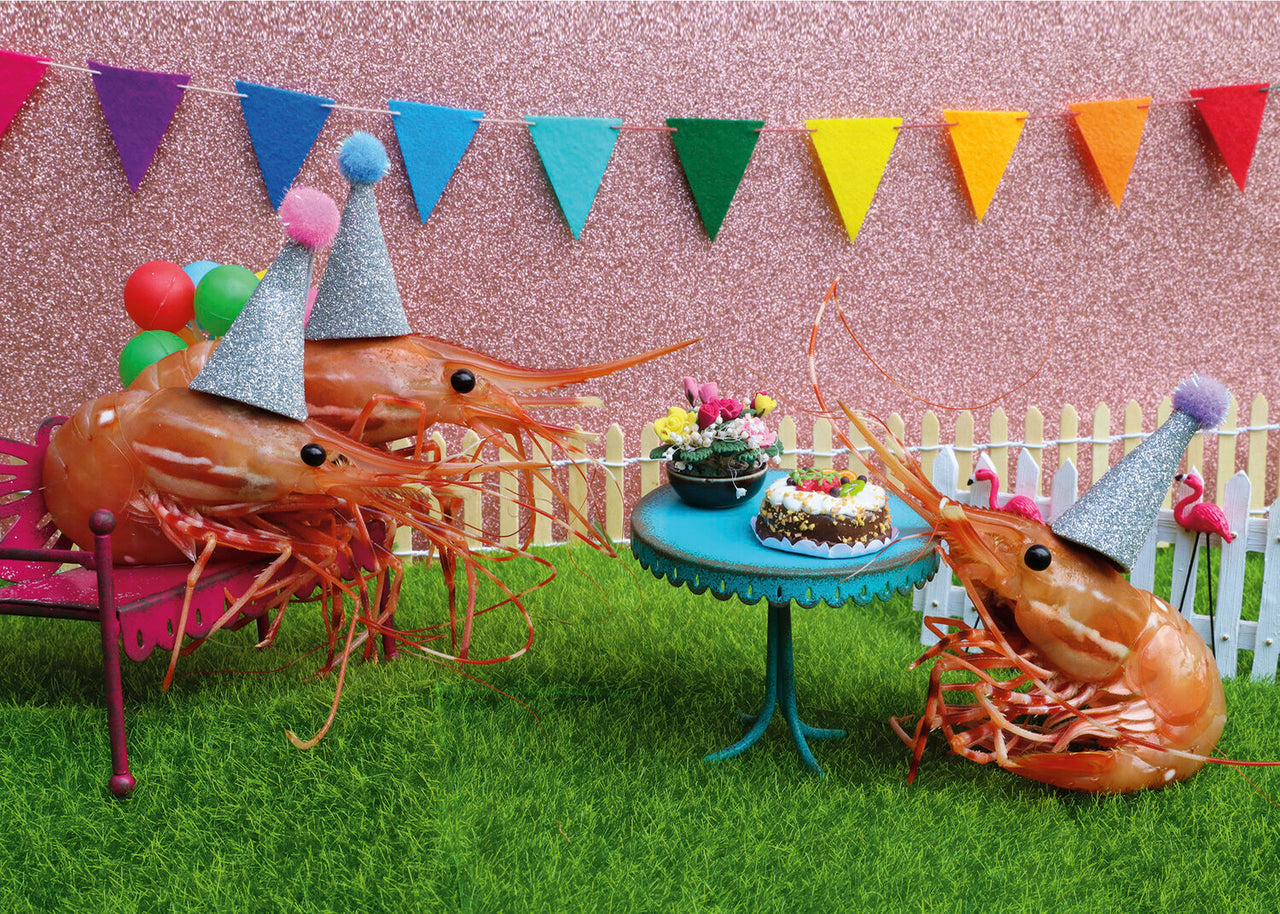 Shrimp Birthday Party Card