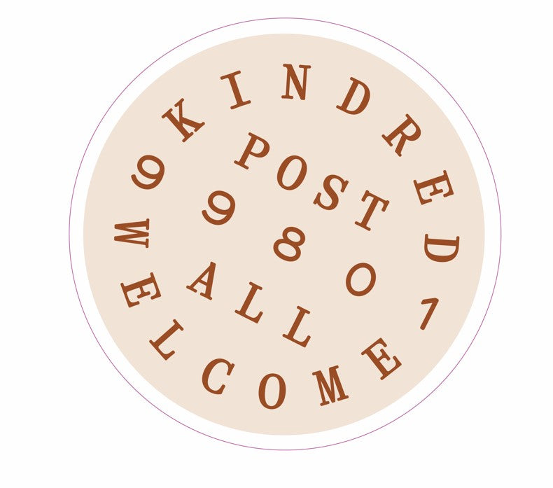 Kindred Post All Are Welcome Postmark Sticker