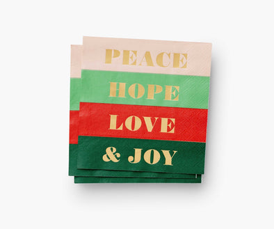 Peace & Joy Cocktail Napkins